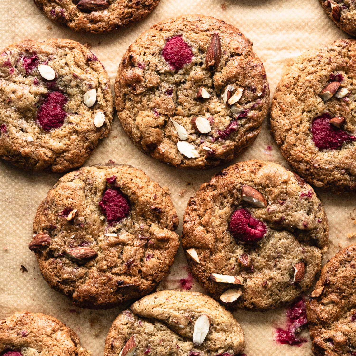 Raspberry, Clementine & Almond Cookies