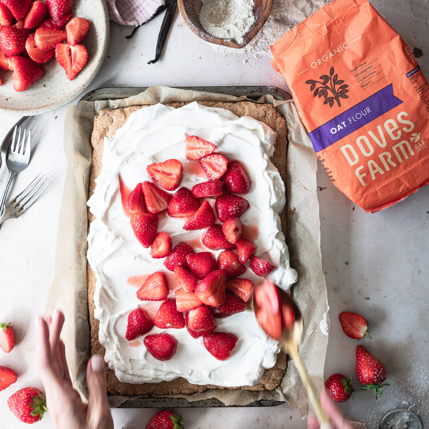 Sheet Pan Strawberry Shortcake