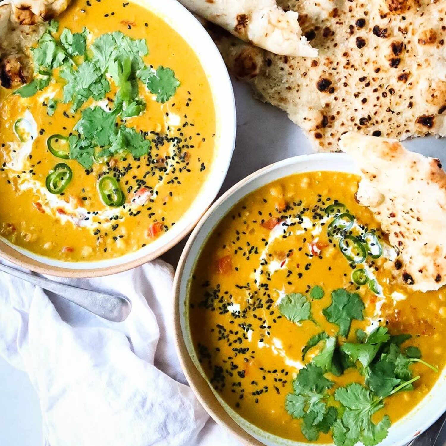 Lentil and Chickpea, Coconut Curried Soup