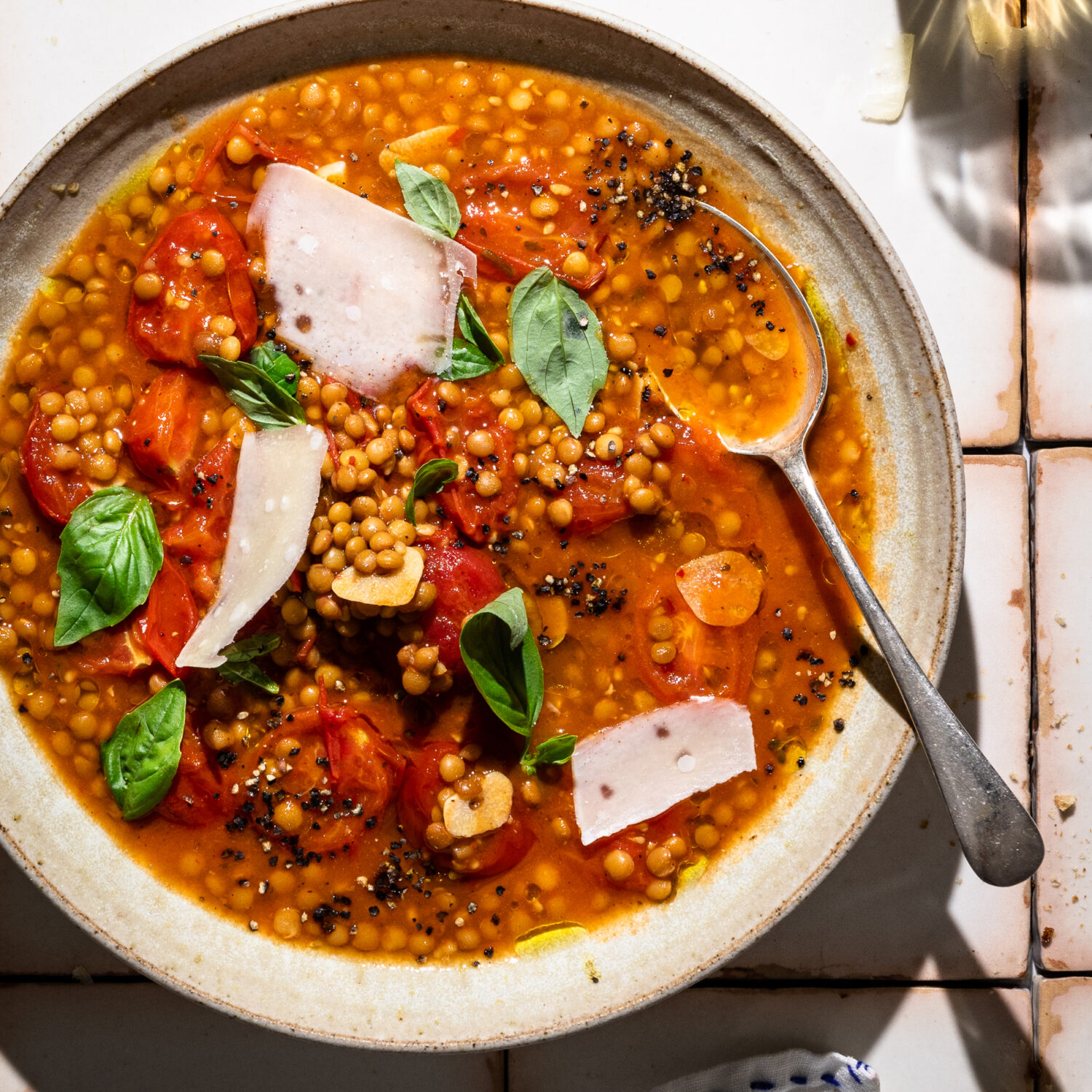 Easy Fresh Tomato & Brown Lentil Soup