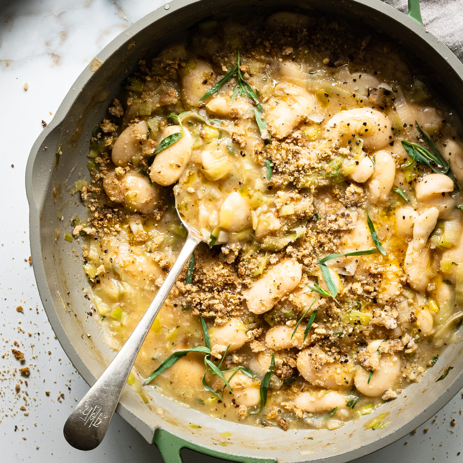 Creamy Butter Beans with Leeks & Tarragon