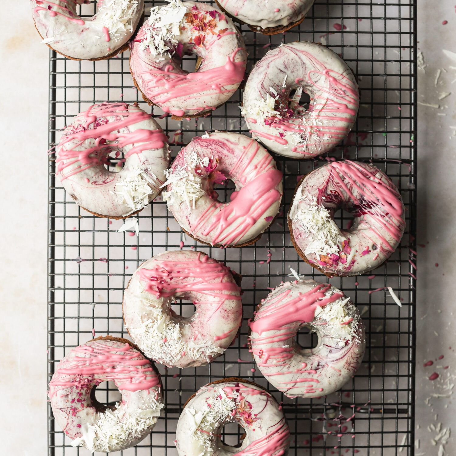 Baked Chocolate Peanut Butter Doughnuts