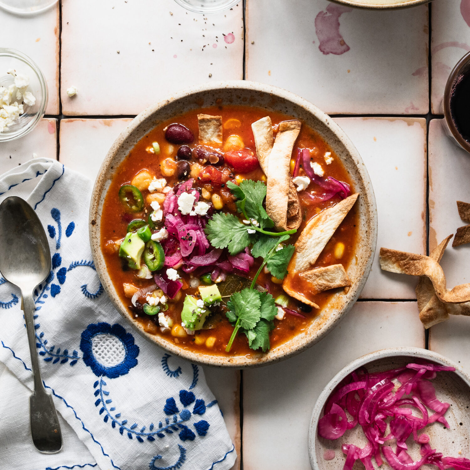 Mexican Three-Bean Tortilla Soup