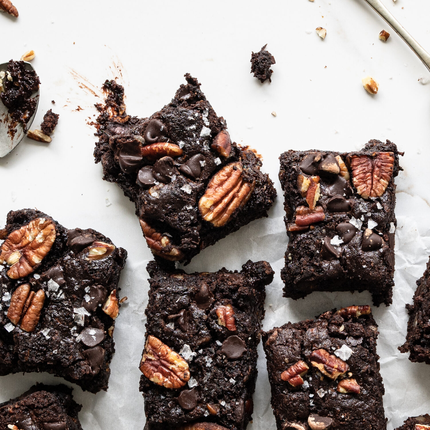 Courgette & Pecan Chocolate Fudge Brownies