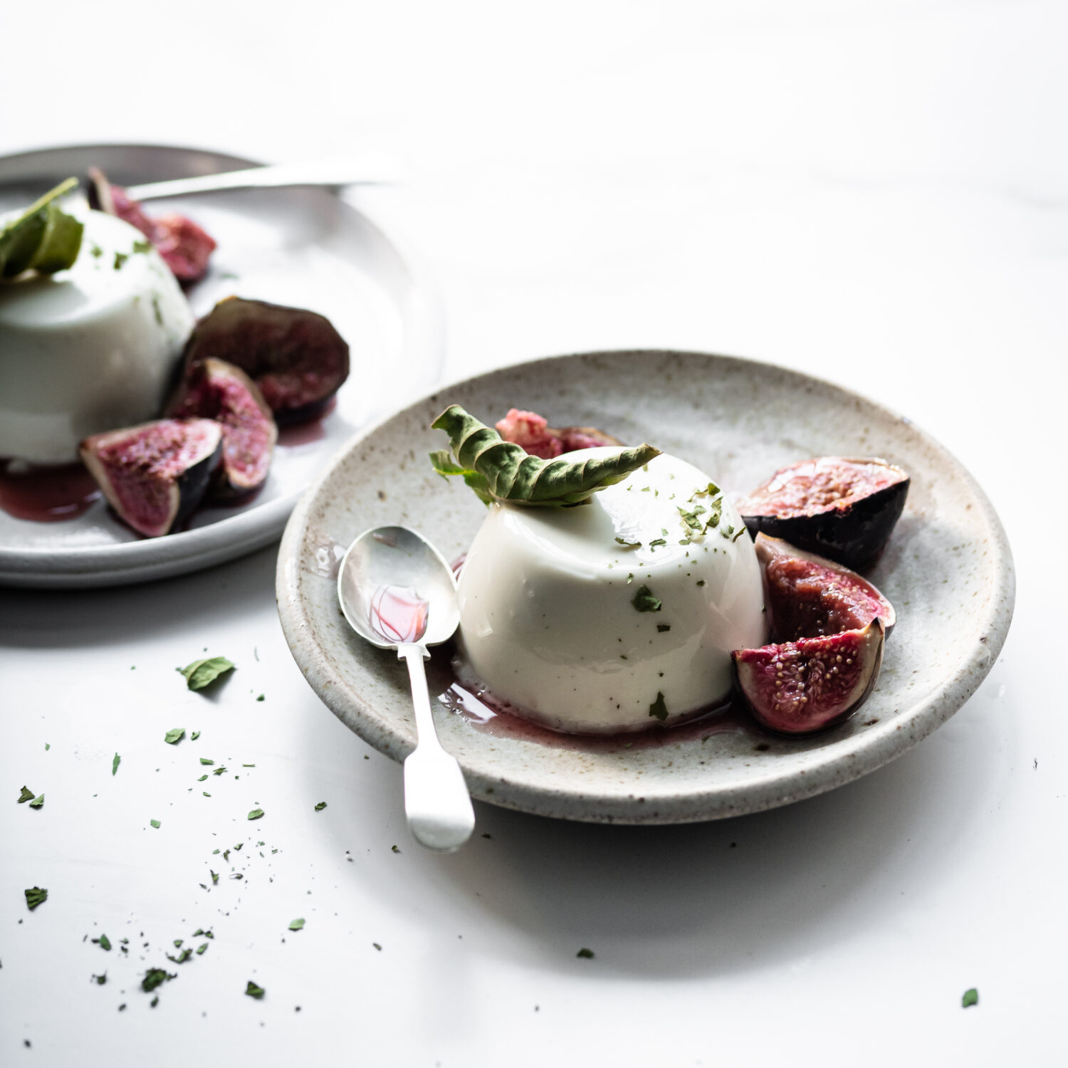 Fig-Leaf Panna Cotta