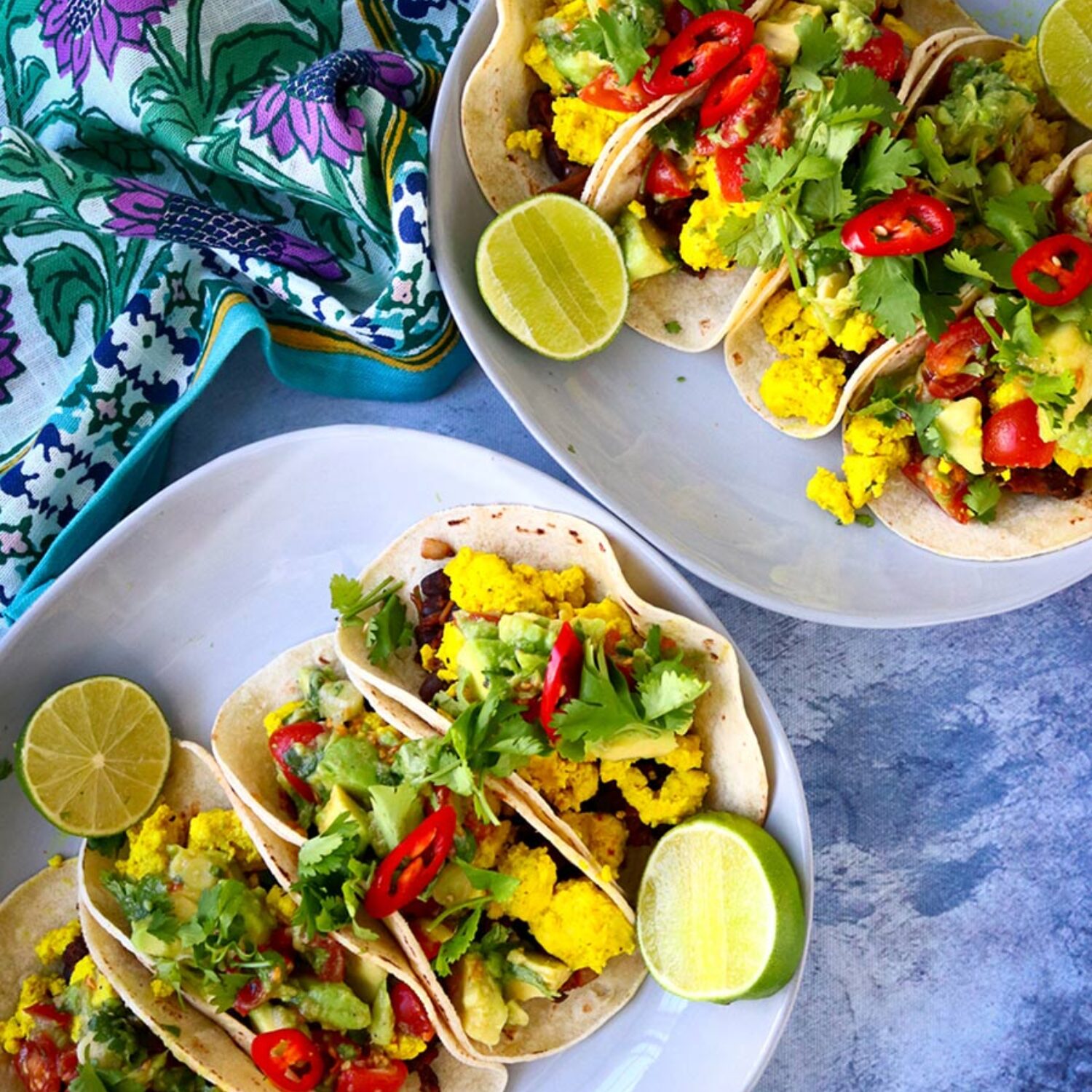 Breakfast Scrambled Tofu Tacos