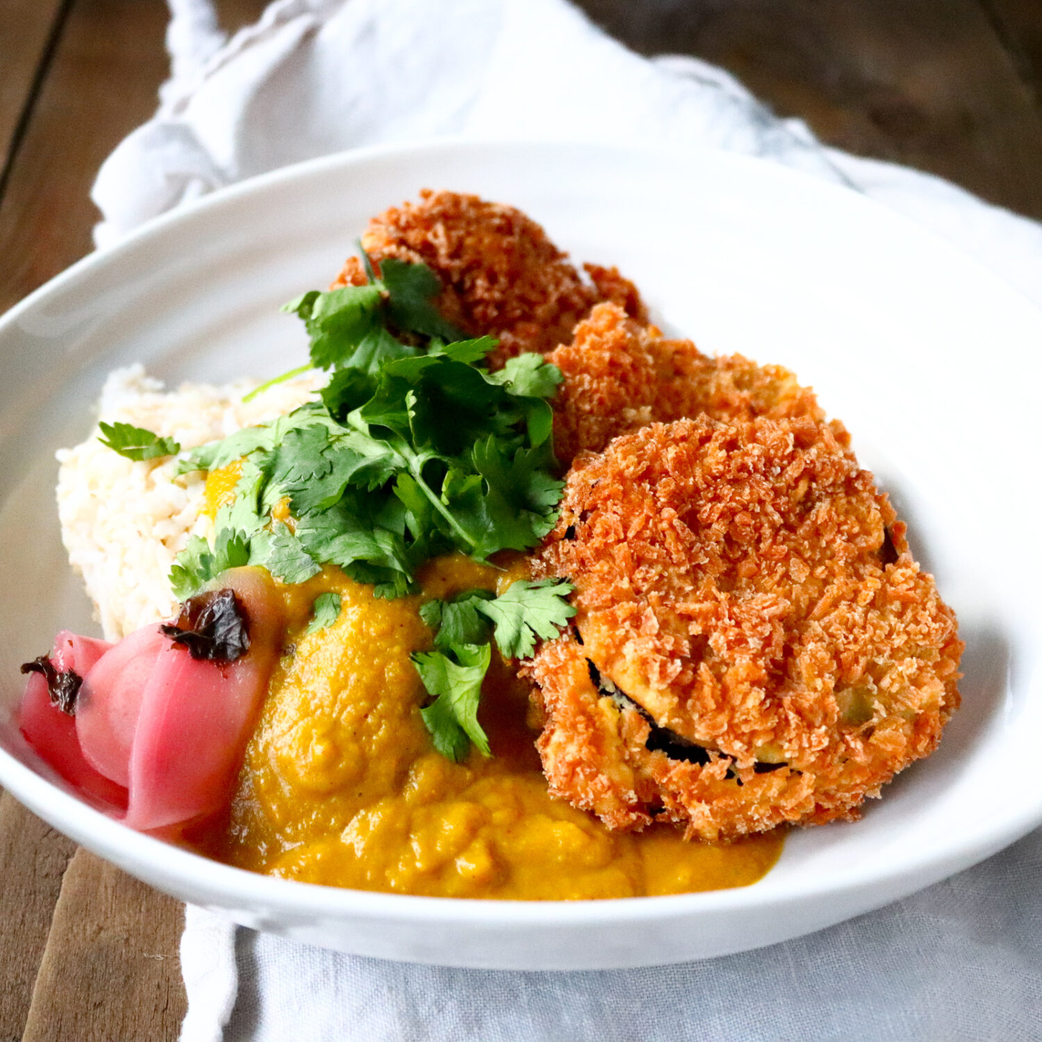 Aubergine Katsu Curry