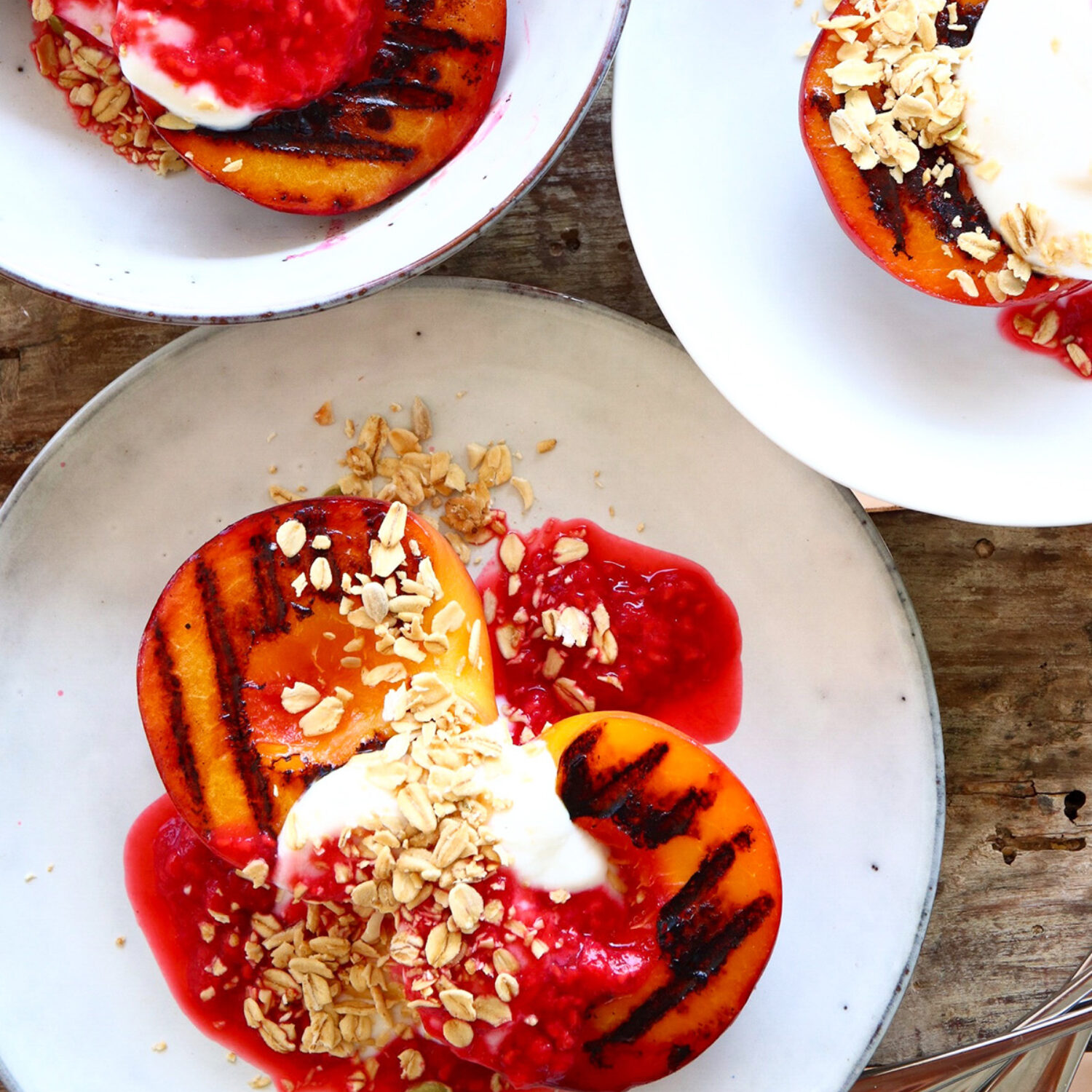 Peach Melba Breakfast Bowls