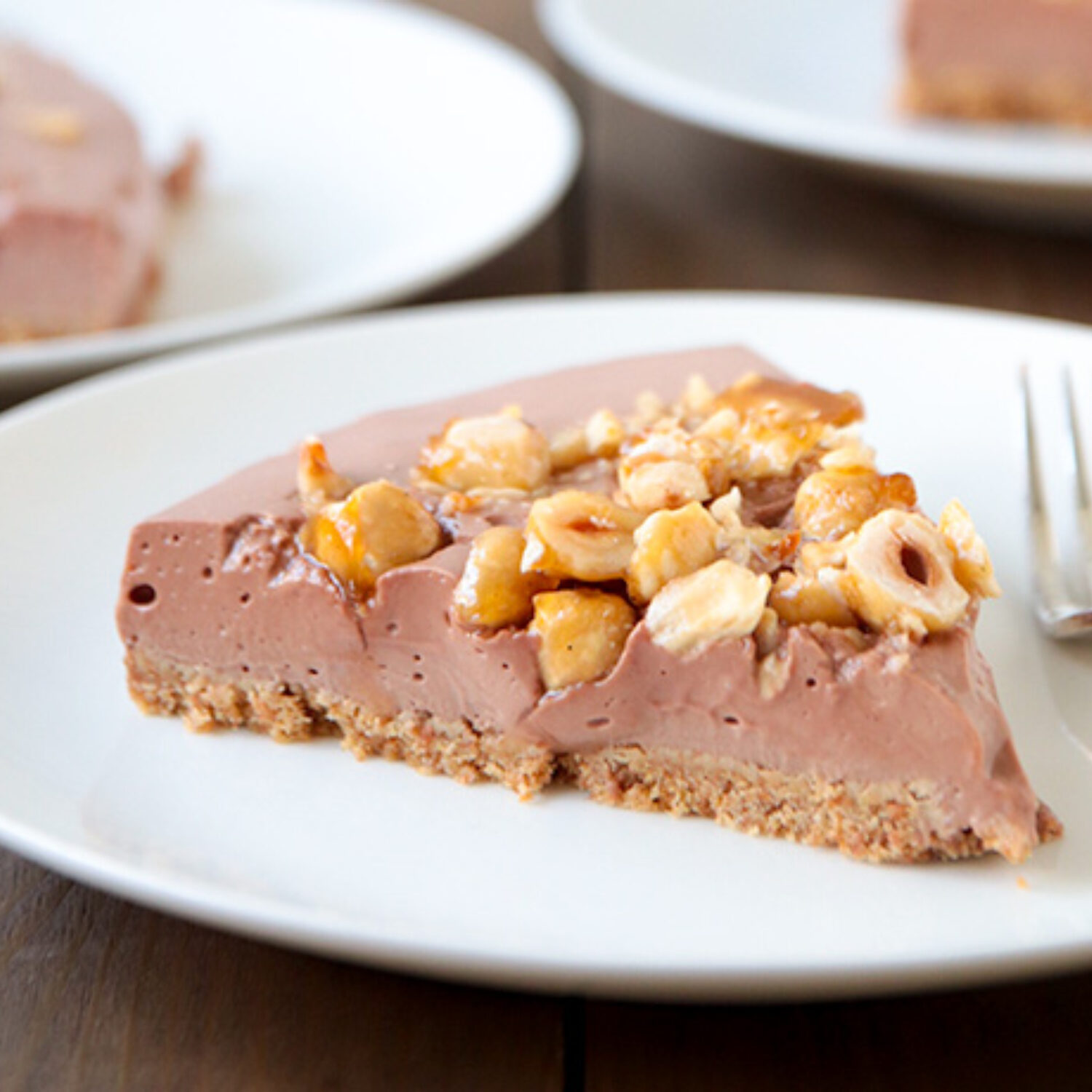 No Bake Chocolate and Hazelnut Praline 'Cheesecake'