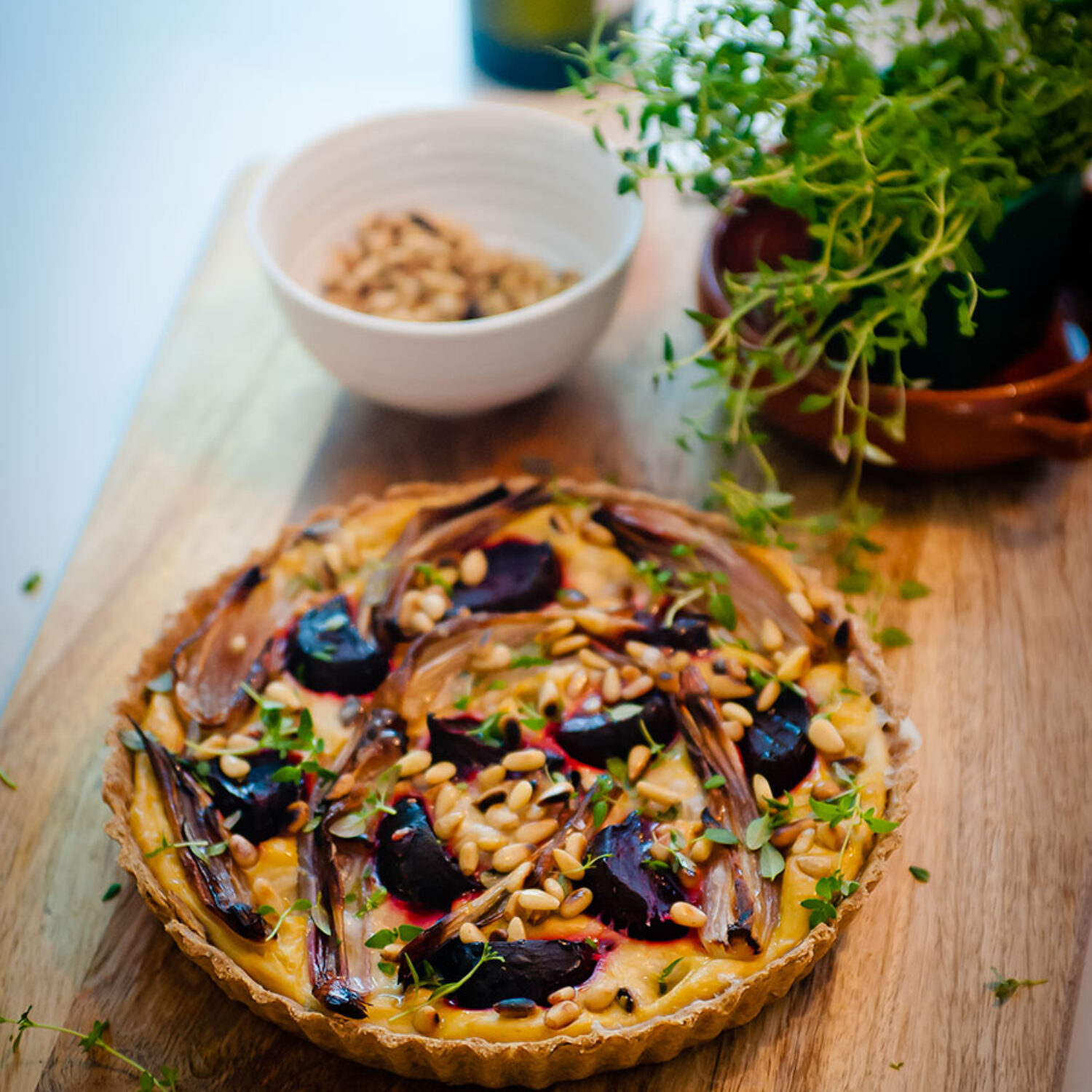 Beetroot and Shallot Tart