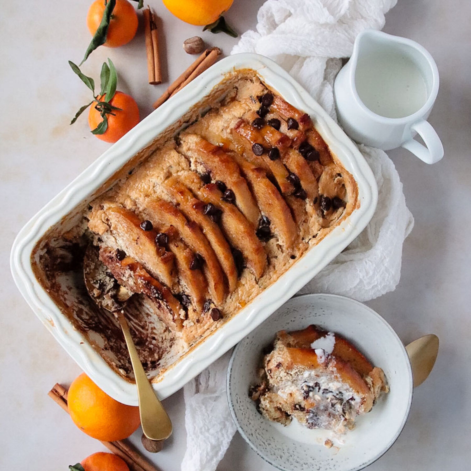 Chocolate Orange Bread and Butter Pudding