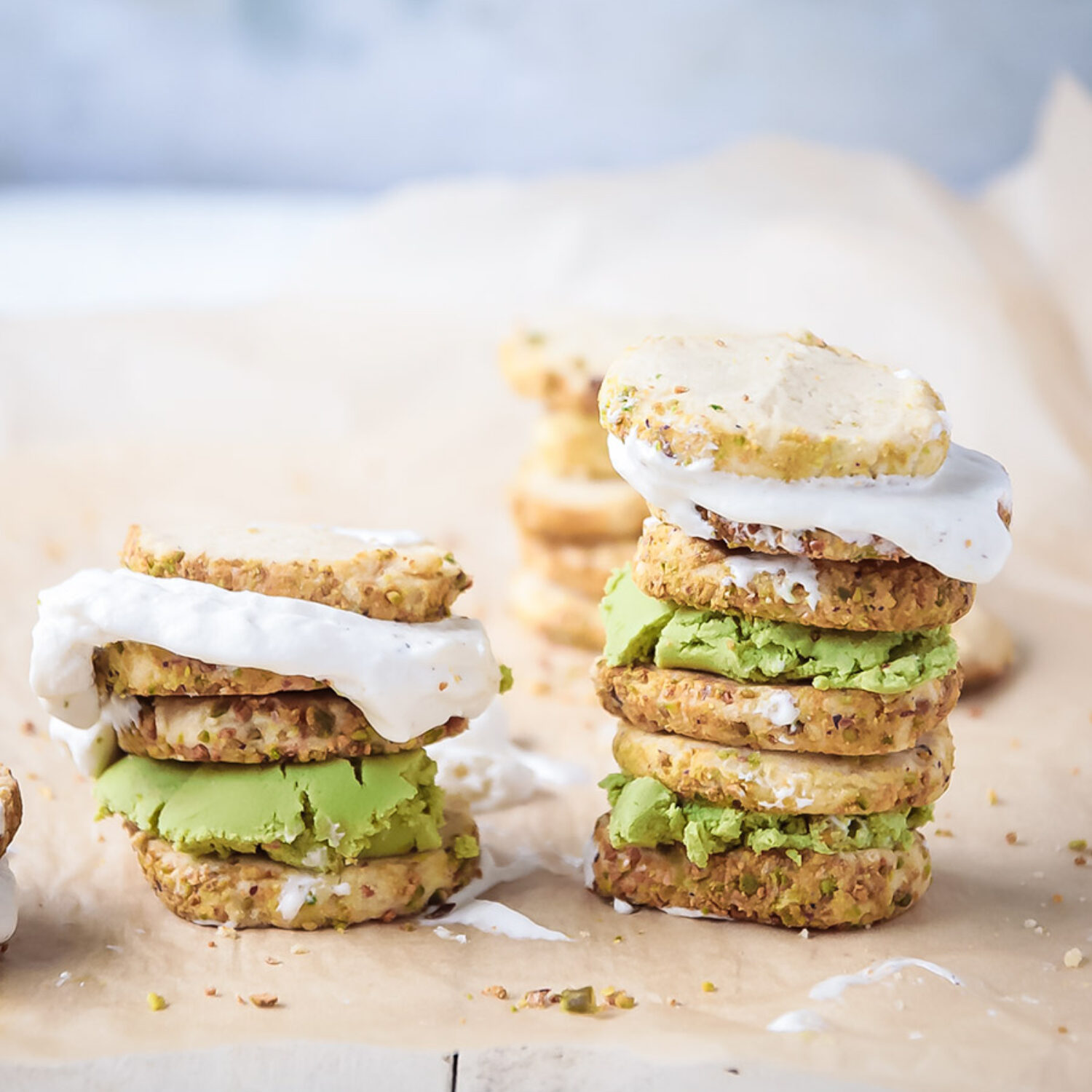 Cardamon and Pistachio Shortbread Rounds