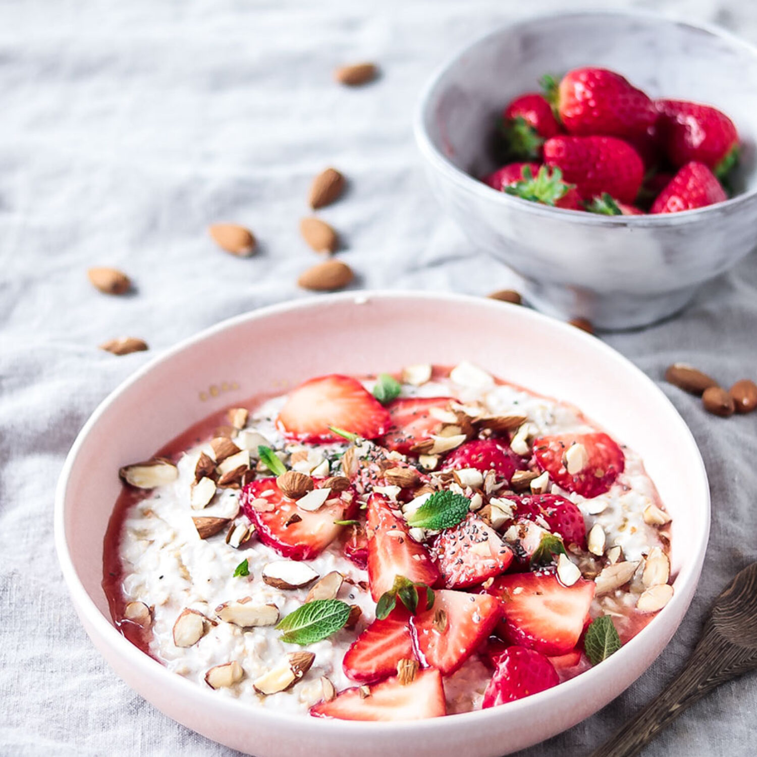 Strawberry Coconut Kefir Overnight Oats