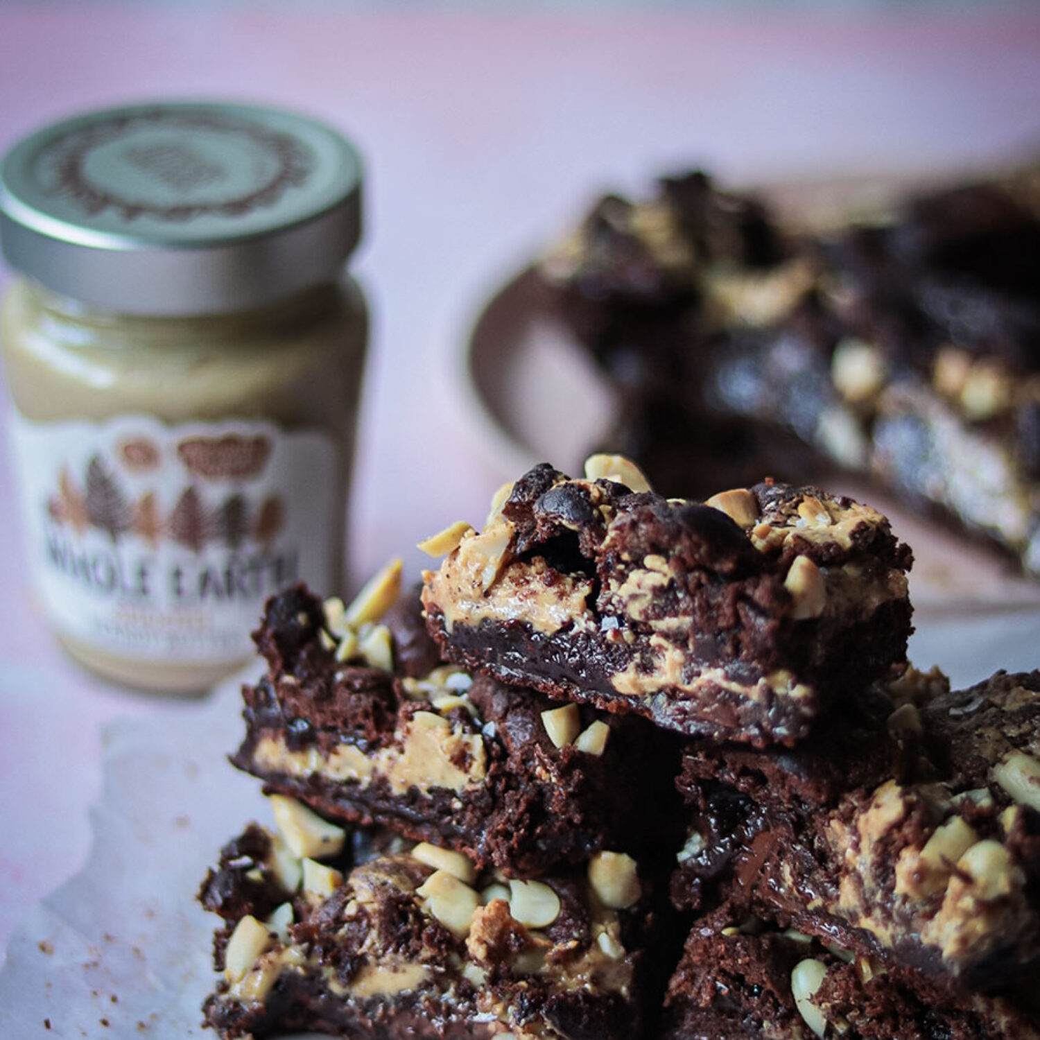 Gluten-Free Salted Peanut Butter Brownies