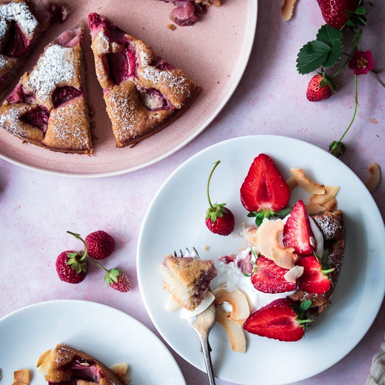 Strawberry & Coconut Cake