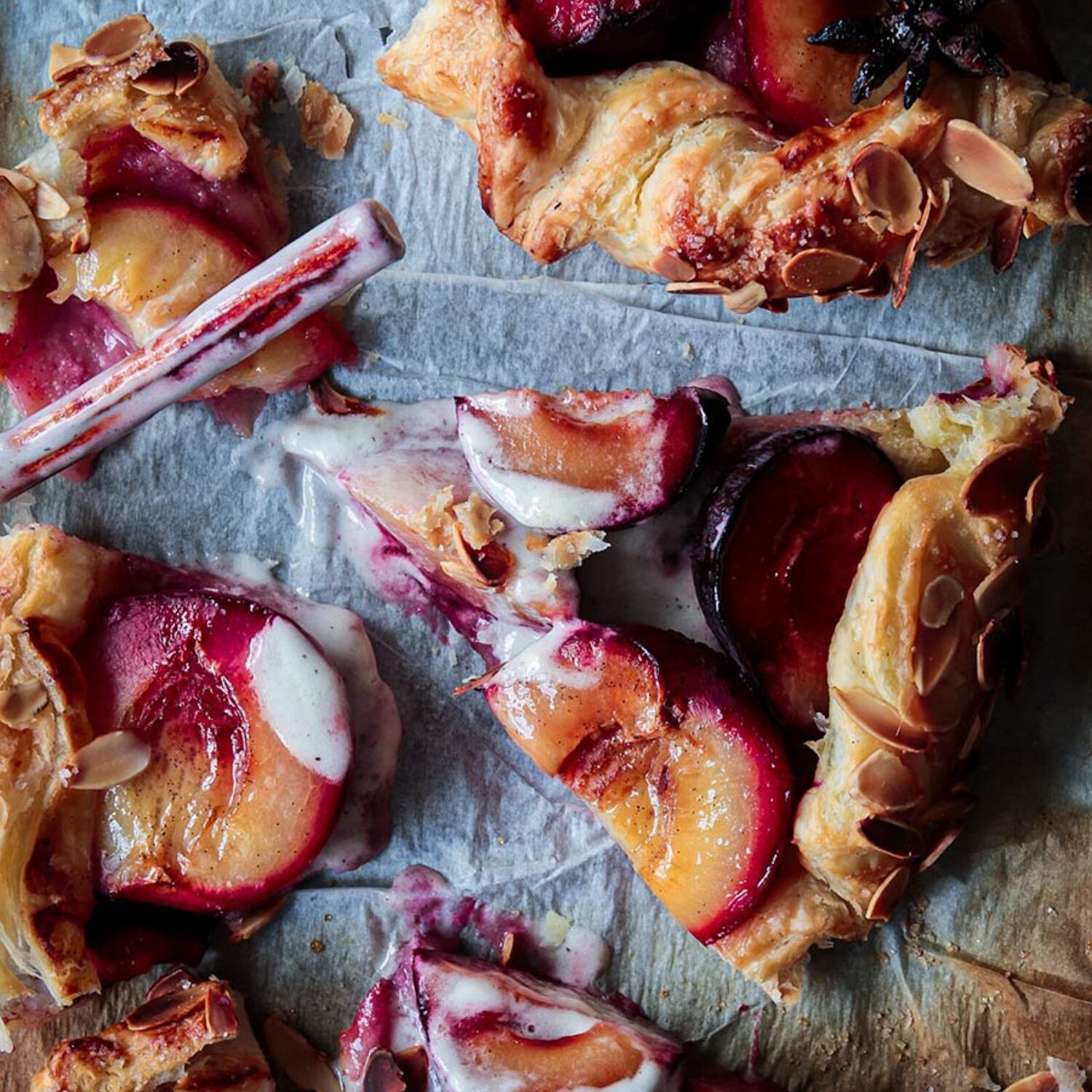 Easy plum & almond tart