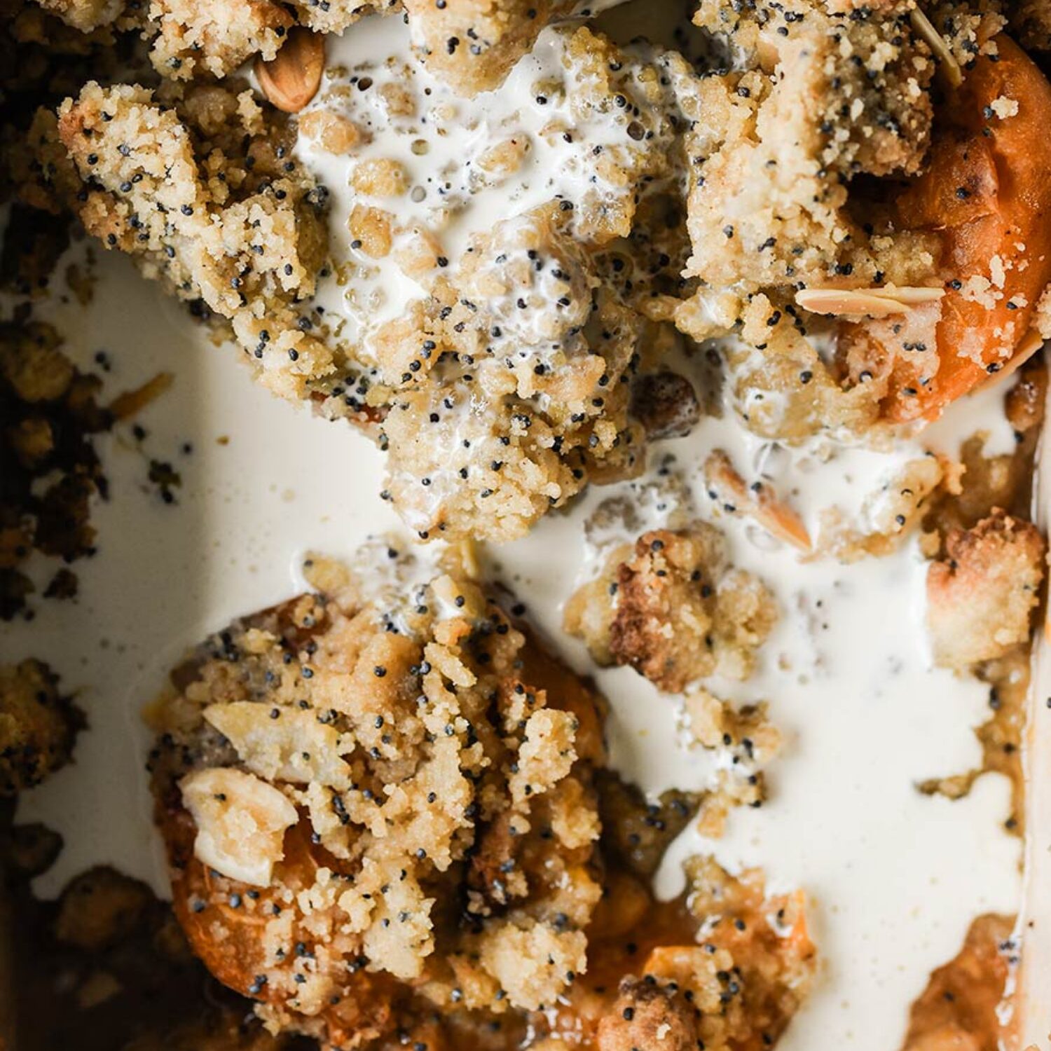 Apricot & Marzipan Crumble